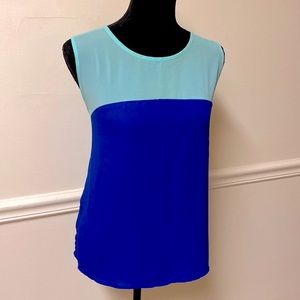 Forever 21 NWOT Blue Colorblock Sleeveless Top